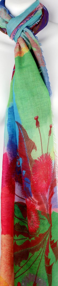 Alice & Lily printed scarf humingbird garden Style: SC/4354 image 0